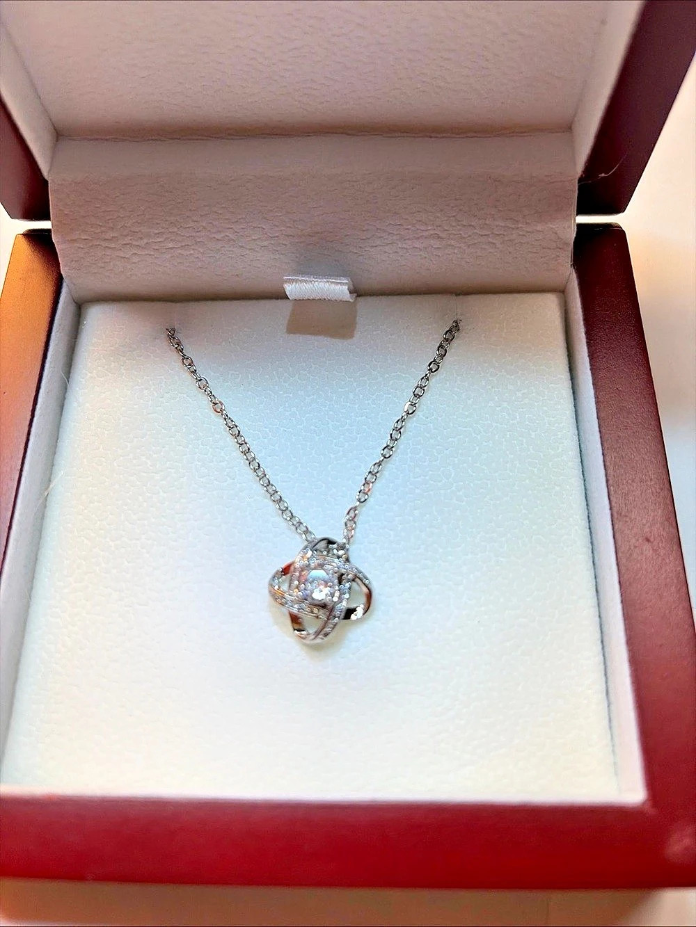 To My Beautiful Daughter Necklace from Mom & Dad | Cubic Zirconia Pendant